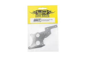 Yeah Racing Graphite Rear Chassis Brace Plate for Kyosho Optima Pro in original retail packaging.