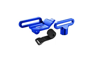 GPM Aluminium Battery Mount and Strap Set - Blue