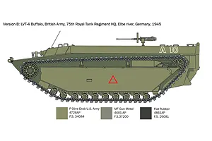 Italeri 1/35 LVT-4 Water Buffalo LVT Tracked Vehicle Scaled Plastic Model image 109806