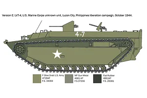 Italeri 1/35 LVT-4 Water Buffalo LVT Tracked Vehicle Scaled Plastic Model image 109808