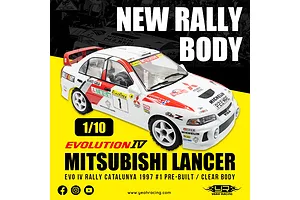 Yeah Racing 1/10 Mitsubishi Lancer EVO IV Painted Body Shell with Rims - Rally Catalunya 1997 #1 image 110225
