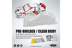 Yeah Racing 1/10 Mitsubishi Lancer EVO IV Painted Body Shell with Rims - Rally Catalunya 1997 #1 image 110228