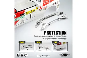Yeah Racing 1/10 Mitsubishi Lancer EVO IV Unpainted Body Shell with Rims - Clear / Rally Catalunya 1997 #1 image 110236