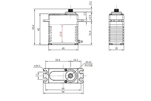 Reefs RC 1400 SMART 101kg 16.6V Waterproof Brushless Servo / Winch image 110433