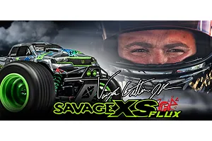 HPI Savage XS Flux Vaughn Gittin Jr Signature Edition RC Monster Truck Electric Brushless 4WD 1/12 Scale RTR - Silver/Green image 110529