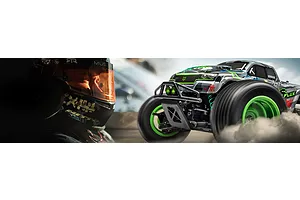 HPI Savage XS Flux Vaughn Gittin Jr Signature Edition RC Monster Truck Electric Brushless 4WD 1/12 Scale RTR - Silver/Green image 110530