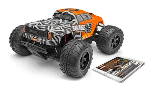 HPI Savage XS Flux RC Monster Truck Electric Brushless 4WD 1/12 Scale RTR - Orange image 110542