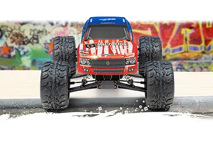HPI Jumpshot MT V2.0 RC Monster Truck Electric 2WD 1/10 Scale RTR - Blue/Red image 110563
