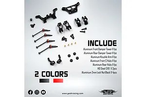 Yeah Racing Aluminium Essential Conversion Kit - Red image 110710