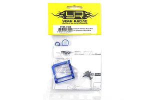 Yeah Racing Aluminium 98mm LCG Motor Mount in dark blue, packaged in a clear plastic bag with a yellow header card.