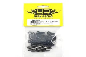 Yeah Racing 64 Titanium Turnbuckle Set with Ball Studs - Silver image 110724