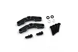 Yeah Racing Aluminium Upper Suspension Arm Mounts 2Pcs - Black