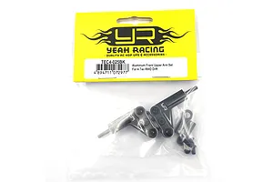 Yeah Racing black aluminium front upper suspension arms for 4-Tec RWD Drift in original retail packaging.