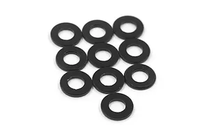 Yeah Racing Aluminium 2x4x0.5mm Washers 10Pcs - Black