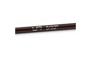 A close-up of a bronze-colored metal hex driver tip with the Yeah Racing logo and 3/32 inch size engraved on the shaft.