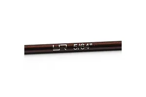 A close-up view of a bronze-colored hex driver tip with the Yeah Racing logo and 5/64 inch size laser-etched onto the metal shaft.