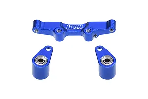 GPM Aluminium Steering Bell Crank/Drag Link Assembly - Blue image 111525
