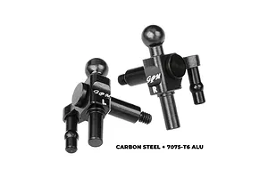 GPM Carbon Steel and Aluminium Steering Hubs 2Pcs - Black