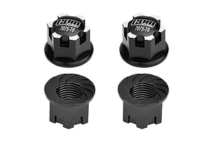 GPM Black Aluminium 17mm Serrated Wheel Nuts 4Pcs image 111547