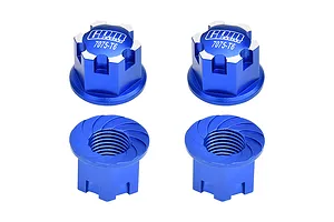 GPM Blue Aluminium 17mm Serrated Wheel Nuts 4Pcs image 111548