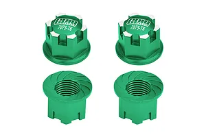 GPM Green Aluminium 17mm Serrated Wheel Nuts 4Pcs image 111549
