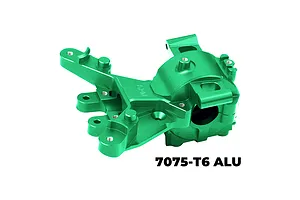 GPM Racing Aluminium Front Upper and Lower Bulkhead - Green image 111553