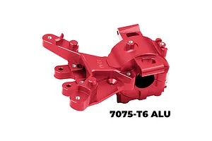 GPM Racing Aluminium Front Upper and Lower Bulkhead - Red image 111554