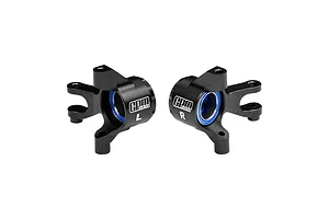 GPM Aluminium Front Steering Hubs with Oversized Bearings 2Pcs - Black