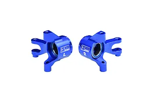 GPM Aluminium Front Steering Hubs with Oversized Bearings 2Pcs - Blue