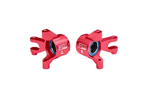 GPM Aluminium Front Steering Hubs with Oversized Bearings 2Pcs - Red