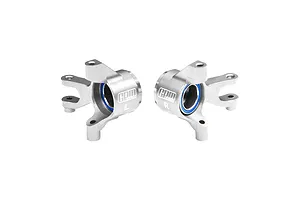 GPM Aluminium Front Steering Hubs with Oversized Bearings 2Pcs - Silver