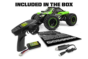BlackZon Spryte MT RC Monster Truck Electric 4WD 1/20 Scale RTR - Green image 111653