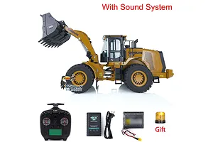 Kabolite K966 RC Front Loader Electric 4WD 1/16 Scale RTR with LED Lights and Sound Board - Yellow image 111732