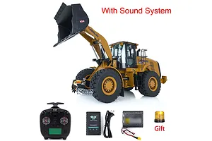 Kabolite K966 RC Front Loader Electric 4WD 1/16 Scale RTR with LED Lights and Sound Board - Yellow image 111733