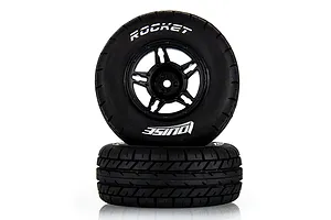 Louise 2.2/3.0" Front SC Rocket Tyres on Black Rims - Glued Wheels 2Pcs