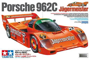 Tamiya 1/24 Porsche 962C Jagermeister Racing Car Scaled Plastic Model Kit image 111800