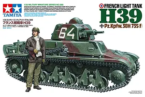 Tamiya 1/35 French H39 Light Tank Scaled Plastic Model Kit image 111802