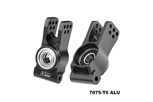 GPM Aluminium Rear Hubs with Larger Inner Bearings 2Pcs - Black