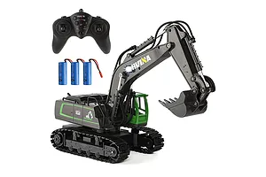HuiNa 1558 Excavator RC Construction Vehicle Electric 1/18 Scale RTR - Green image 112213