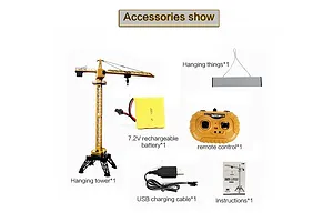 HuiNa 1585 Tower Crane RC Construction Vehicle Electric 1/14 Scale RTR image 112237