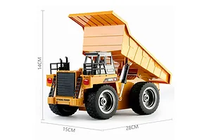 HuiNa 1534 Dump Truck RC Construction Vehicle Electric 4WD 1/18 Scale RTR - Yellow image 112344