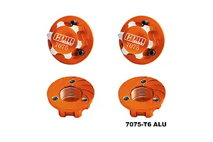 GPM Aluminium 17mm Wheel Lock Nuts 4Pcs - Orange