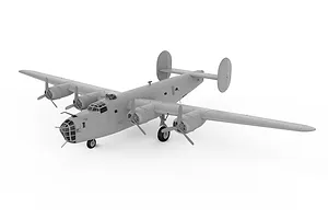 Airfix 1/72 Consolidated B-24D Liberator Bomber Scaled Plastic Model Kit image 113031