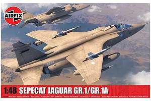 Airfix 1/48 SEPECAT Jaguar GR.1/GR.1A Fighter Scaled Plastic Model Kit image 113045