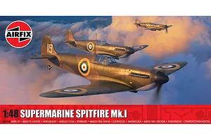 Airfix 1/48 Supermarine Spitfire Mk.I Fighter Scaled Plastic Model Kit image 113092