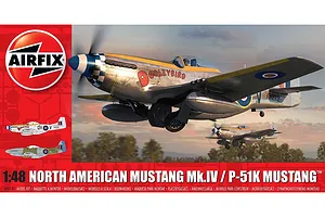 Airfix 1/48 North American Mustang Mk.IV Fighter Scaled Plastic Model Kit image 113114
