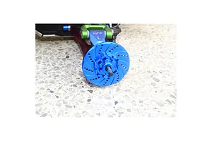 GPM Aluminium 17mm Brake Disc Wheel Hex +2mm Adapters 2Pcs with Pins - Blue image 113315