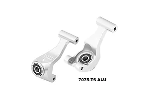 GPM Aluminium Rear Hubs with Larger Inner Bearings 2Pcs - Silver