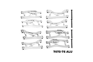 GPM Aluminium Front and Rear Upper and Lower Suspension Arms - Silver
