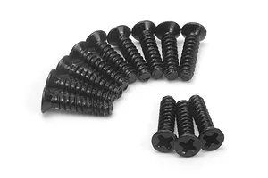BlackZon 2.3x10mm Coarse Thread Countersunk Head Screws